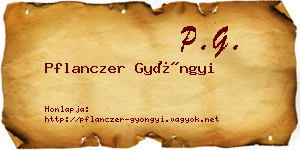 Pflanczer Gyöngyi névjegykártya